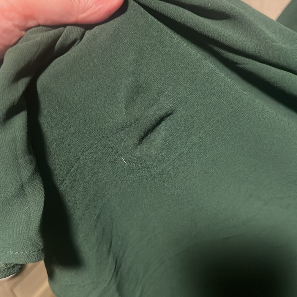 Lulu's Emerald Green Ruffled Spaghetti-Strap Evening Gown - Picture 4 of 14